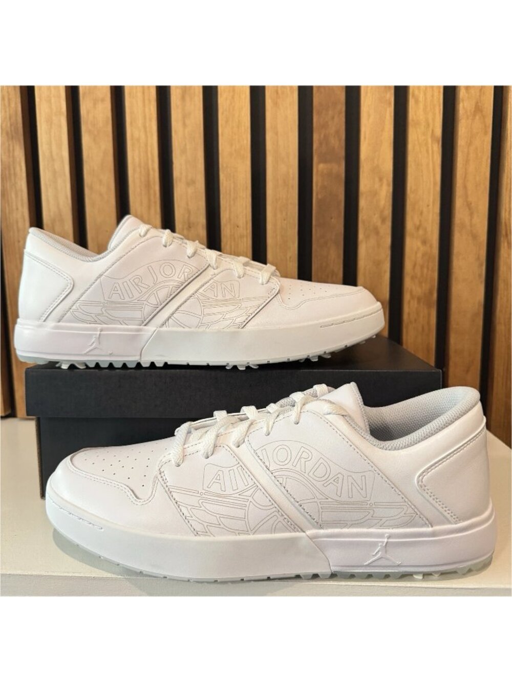 Air Jordan Nu Retro 1 Low Golf FZ4153-100 Platinum White Mens 9.5